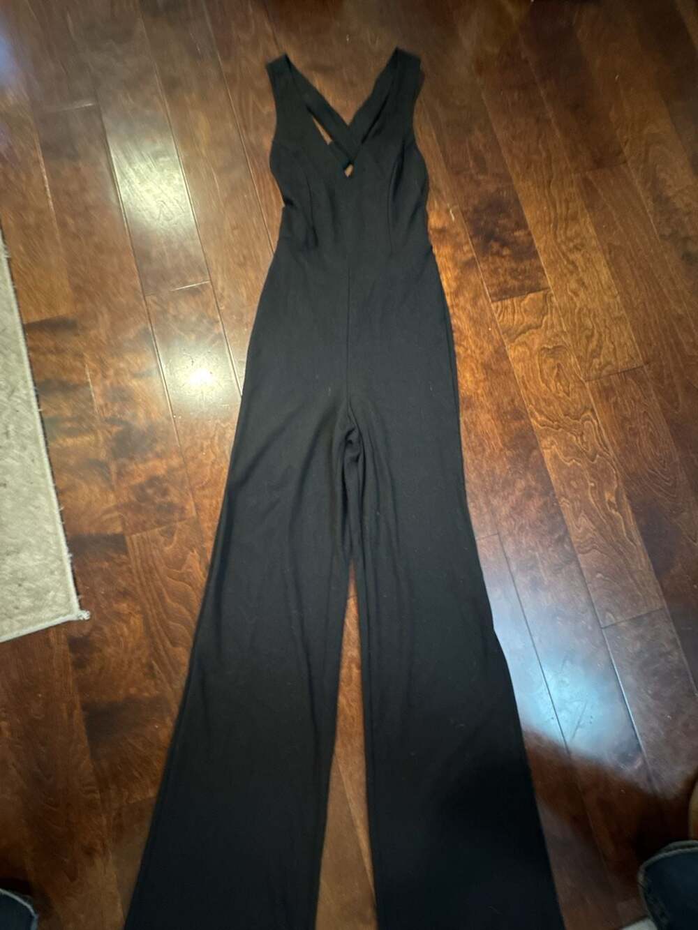Socialite Black Surplice Jumpsuit S